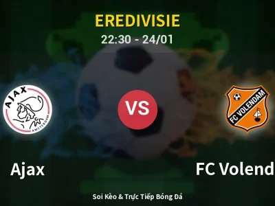 Soi Kèo Ajax vs FC Volendam – 22:30 24/01 | Nhận Định, Dự Đoán Tỷ Số