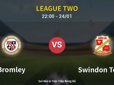 Soi Kèo Bromley vs Swindon Town – 22:00 24/01 | Nhận Định, Dự Đoán Tỷ Số