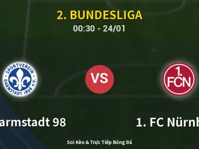 Kết Quả: SV Darmstadt 98 2-0 1. FC Nürnberg – Highlight & Bàn Thắng | 2. Bundesliga