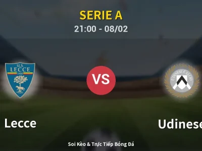 🔴 Trực Tiếp: Lecce 1-1 Udinese – Link Xem Serie A (Full HD)