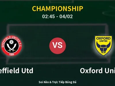 Kết Quả: Sheffield Utd 3-1 Oxford United – Highlight & Bàn Thắng | Championship