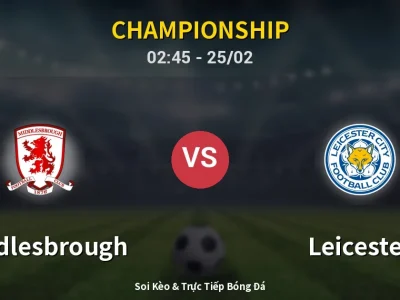 Kết Quả: Middlesbrough 1-1 Leicester – Highlight & Bàn Thắng | Championship