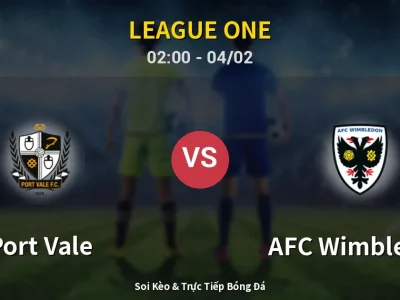 Kết Quả: Port Vale 0-1 AFC Wimbledon – Highlight & Bàn Thắng | League One