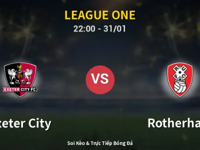 Soi Kèo Exeter City vs Rotherham – 22:00 31/01 | Nhận Định, Dự Đoán Tỷ Số