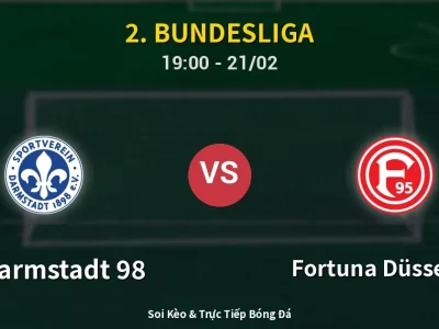 Kết Quả: SV Darmstadt 98 2-1 Fortuna Düsseldorf – Highlight & Bàn Thắng | 2. Bundesliga