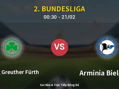 Kết Quả: SpVgg Greuther Fürth 2-1 Arminia Bielefeld – Highlight & Bàn Thắng | 2. Bundesliga
