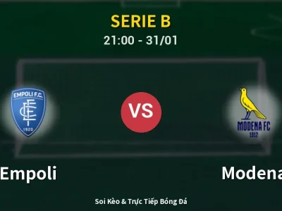 🔴 Trực Tiếp: Empoli 0-0 Modena – Link Xem Serie B (Full HD)