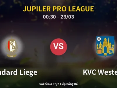 Kết Quả: Standard Liege 0-0 KVC Westerlo – Highlight & Bàn Thắng | Jupiler Pro League