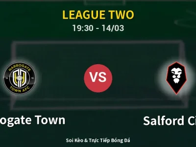 Soi Kèo Harrogate Town vs Salford City – 19:30 14/03 | Nhận Định, Dự Đoán Tỷ Số