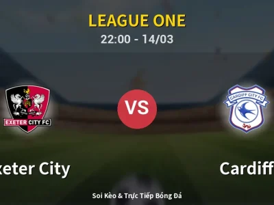 Soi Kèo Exeter City vs Cardiff – 22:00 14/03 | Nhận Định, Dự Đoán Tỷ Số