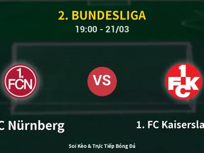 Kết Quả: 1. FC Nürnberg 3-0 1. FC Kaiserslautern – Highlight & Bàn Thắng | 2. Bundesliga