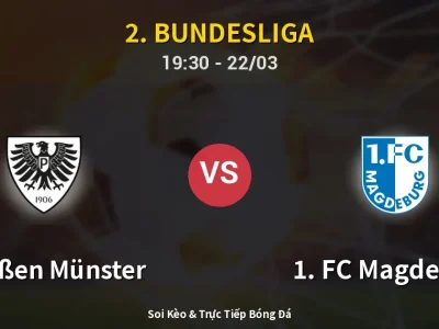 🔴 Trực Tiếp: Preußen Münster 1-2 1. FC Magdeburg – Link Xem 2. Bundesliga (Full HD)