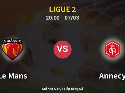 🔴 Trực Tiếp: Le Mans 3-0 Annecy – Link Xem Ligue 2 (Full HD)