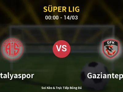 🔴 Trực Tiếp: Antalyaspor 0-3 Gaziantep FK – Link Xem Süper Lig (Full HD)