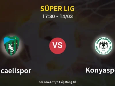 Kết Quả: Kocaelispor 1-2 Konyaspor – Highlight & Bàn Thắng | Süper Lig