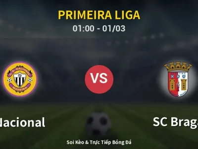 Kết Quả: Nacional 1-2 SC Braga – Highlight & Bàn Thắng | Primeira Liga