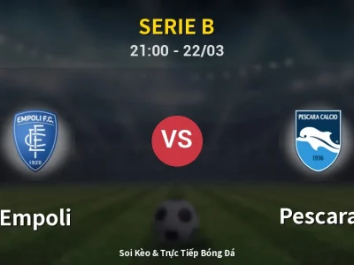 🔴 Trực Tiếp: Empoli 1-0 Pescara – Link Xem Serie B (Full HD)