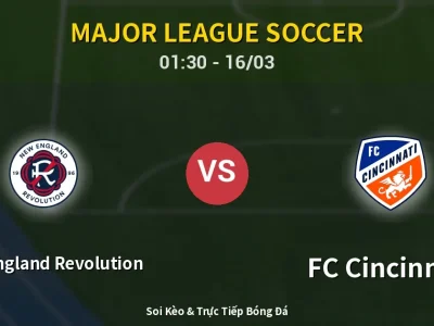 Kết Quả: New England Revolution 6-1 FC Cincinnati – Highlight & Bàn Thắng | Major League Soccer