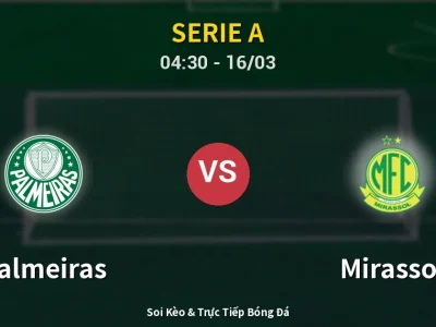 Kết Quả: Palmeiras 1-0 Mirassol – Highlight & Bàn Thắng | Serie A