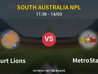 Soi Kèo Sturt Lions vs MetroStars – 11:30 14/03 | Nhận Định, Dự Đoán Tỷ Số
