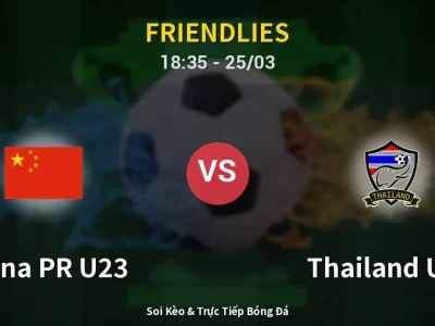 Soi Kèo China PR U23 vs Thailand U23 – 18:35 25/03 | Nhận Định, Dự Đoán Tỷ Số