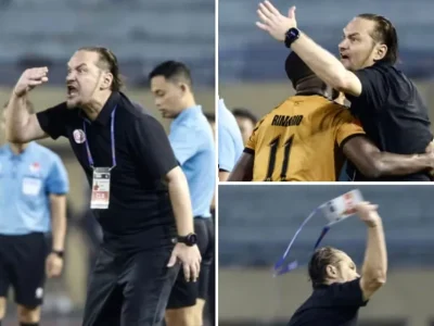 HLV Popov ‘nổi điên’ ném thẻ VFF, đối mặt án phạt nặng từ Ban Kỷ luật