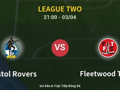 🔴 Trực Tiếp: Bristol Rovers 1-0 Fleetwood Town – Link Xem League Two (Full HD)