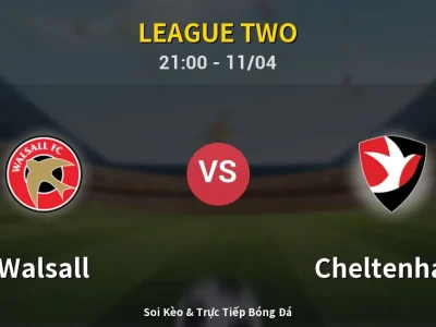 Soi Kèo Walsall vs Cheltenham – 21:00 11/04 | Nhận Định, Dự Đoán Tỷ Số