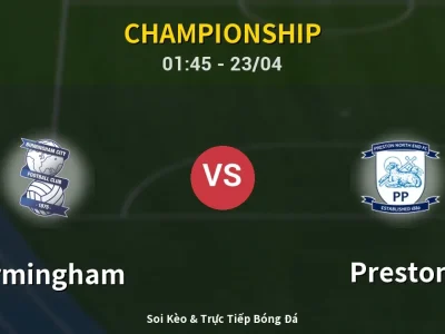 Kết Quả: Birmingham 2-1 Preston – Highlight & Bàn Thắng | Championship