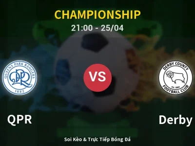 Soi Kèo QPR vs Derby – 21:00 25/04 | Nhận Định, Dự Đoán Tỷ Số