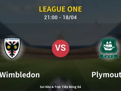 Soi Kèo AFC Wimbledon vs Plymouth – 21:00 18/04 | Nhận Định, Dự Đoán Tỷ Số