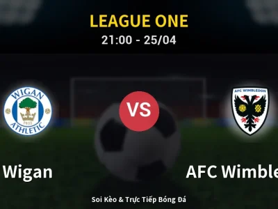 Soi Kèo Wigan vs AFC Wimbledon – 21:00 25/04 | Nhận Định, Dự Đoán Tỷ Số
