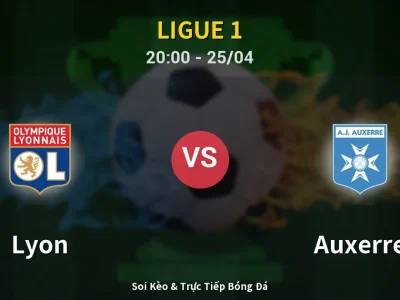Soi Kèo Lyon vs Auxerre – 20:00 25/04 | Nhận Định, Dự Đoán Tỷ Số