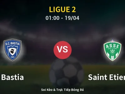 Kết Quả: Bastia 2-0 Saint Etienne – Highlight & Bàn Thắng | Ligue 2