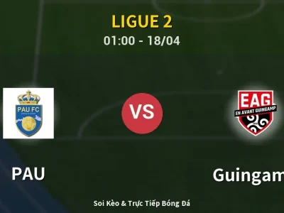 Kết Quả: PAU 2-1 Guingamp – Highlight & Bàn Thắng | Ligue 2