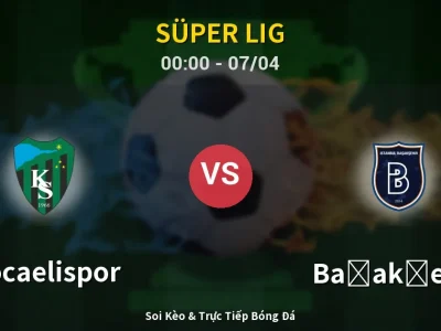 Kết Quả: Kocaelispor 0-0 Başakşehir – Highlight & Bàn Thắng | Süper Lig