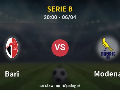 Soi Kèo Bari vs Modena – 20:00 06/04 | Nhận Định, Dự Đoán Tỷ Số