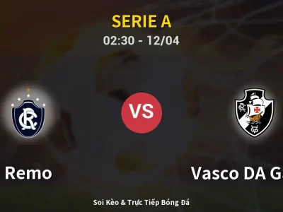 Kết Quả: Remo 1-1 Vasco DA Gama – Highlight & Bàn Thắng | Serie A