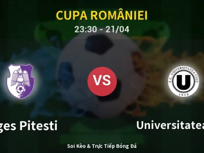 Soi Kèo Arges Pitesti vs Universitatea Cluj – 23:30 21/04 | Nhận Định, Dự Đoán Tỷ Số