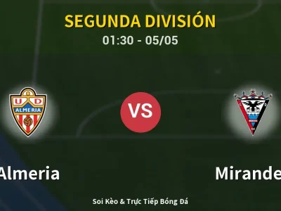 Kết Quả: Almeria 4-2 Mirandes – Highlight & Bàn Thắng | Segunda División