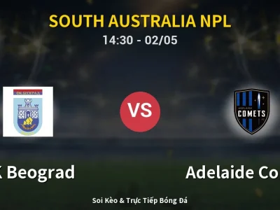 Soi Kèo FK Beograd vs Adelaide Comets – 14:30 02/05 | Nhận Định, Dự Đoán Tỷ Số